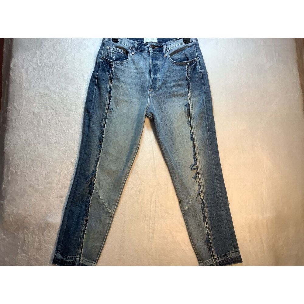 Frame Denim Le Mix Repair Palomino Boho style Slim Leg Jeans 27 Multi Tone